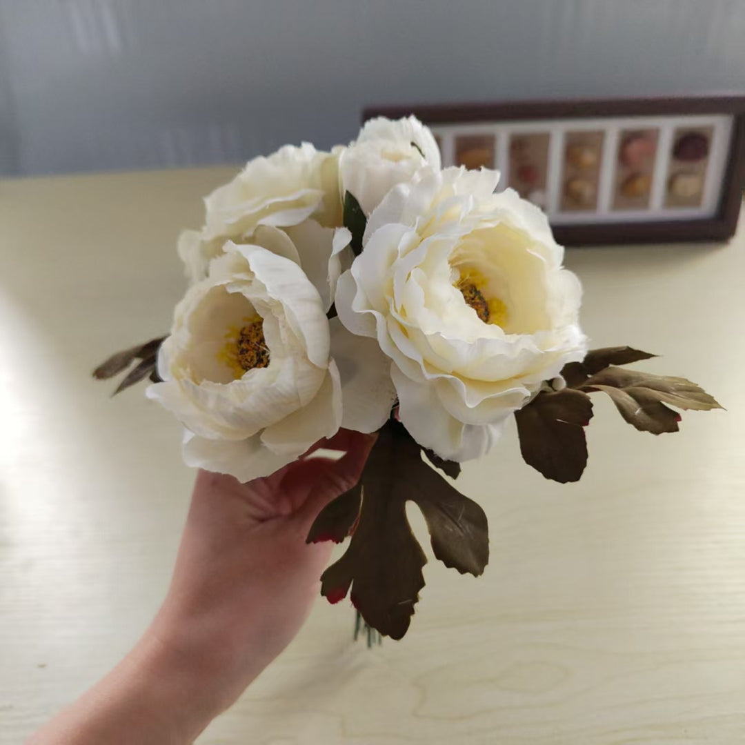 Lifelike Peony Floral Bouquet