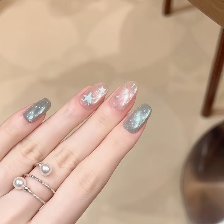 Nail design with galaxy effects Kalsten