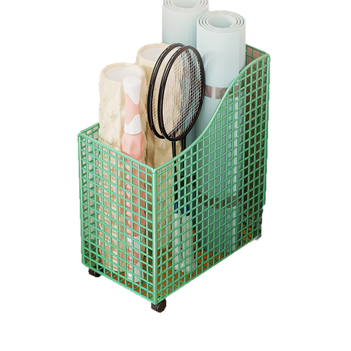 Tall Slim Rolling Wire Mesh Vertical Storage Cart with Casters