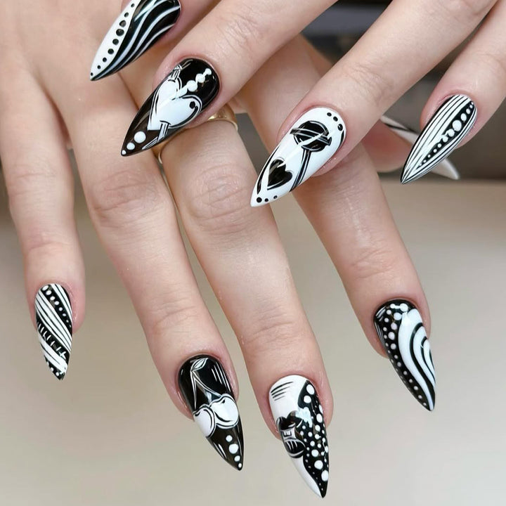 Artistic Pointed Nail Art Kalsten