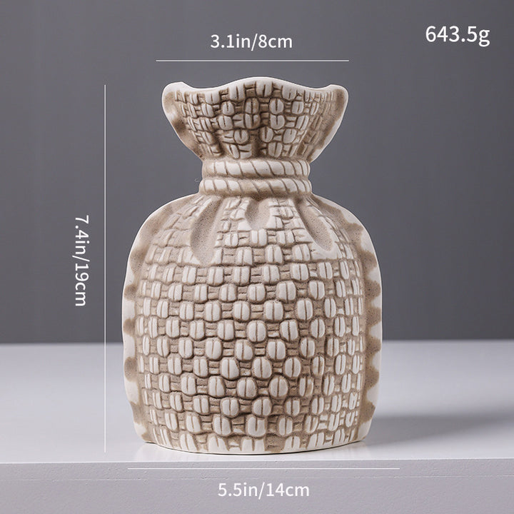 Textured Decorative Ceramic Vase
