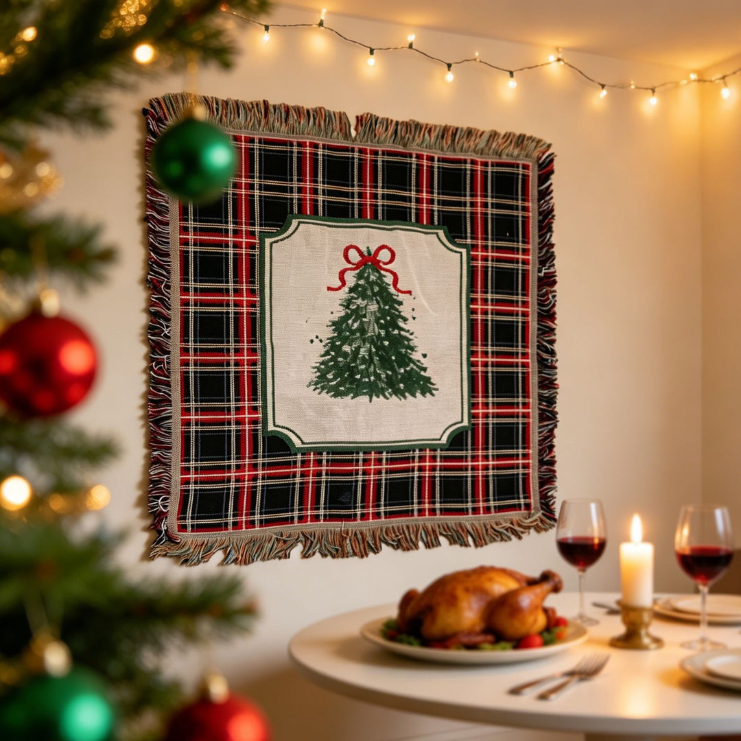 Fringed Landscape Wall Tapestry