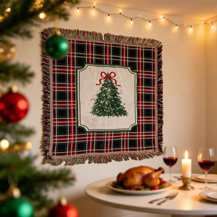 Fringed Landscape Wall Tapestry
