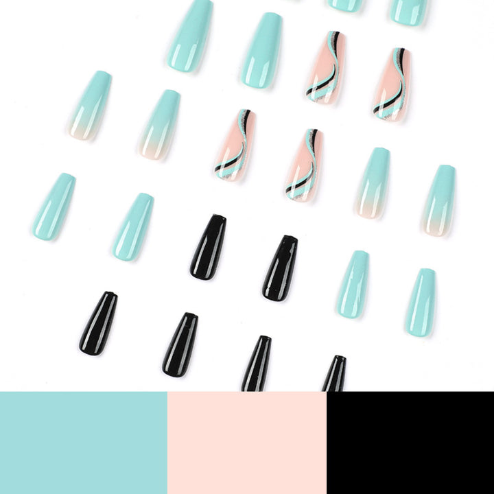 Artistic Gel Nail Extensions in Modern Design Kalsten