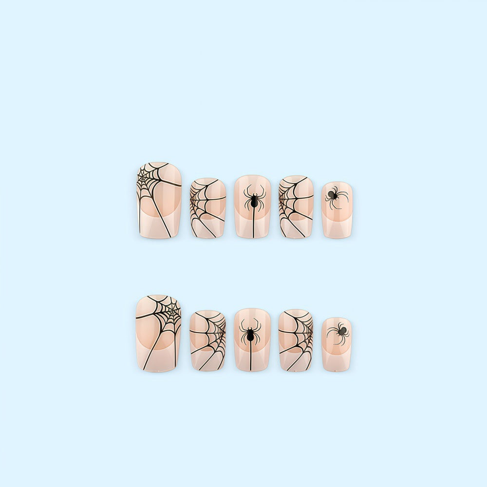 Halloween Artificial Nails with Spider and Web Design Kalsten