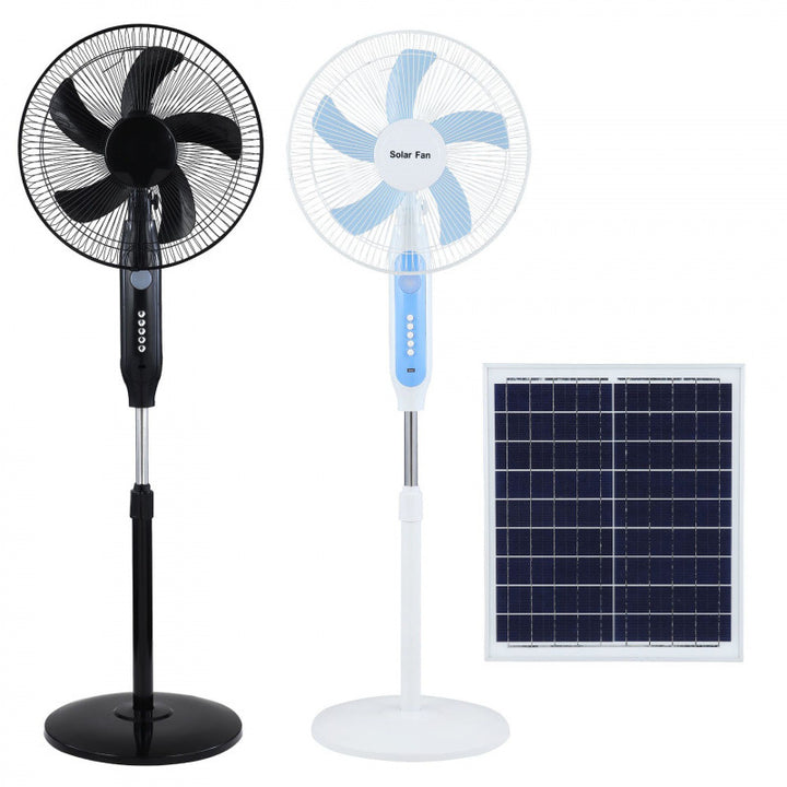 Unisex Solar-Powered Stand Fan with Remote Control and Adjustable Height Kalsten