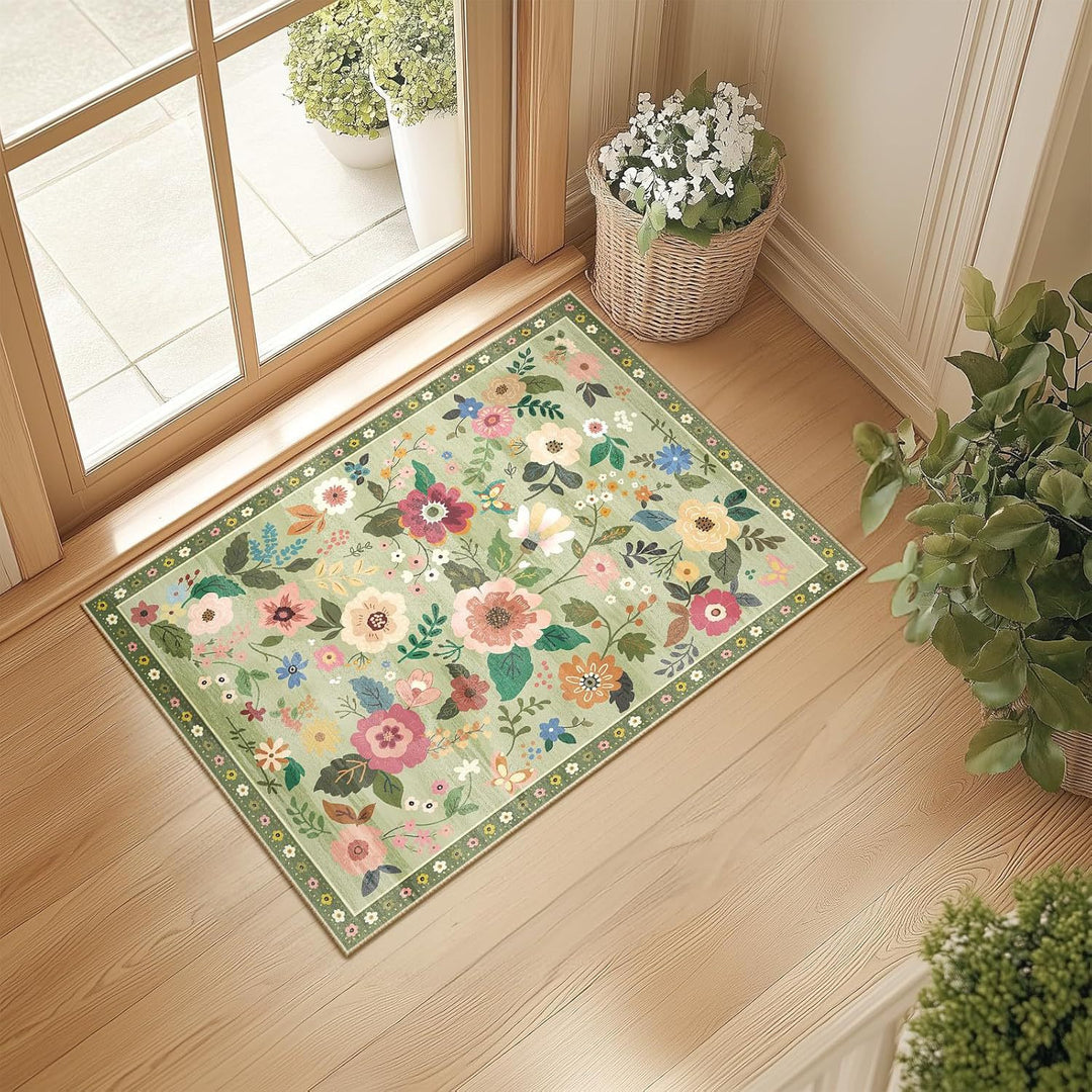 Artistic Floral Design Area Rug