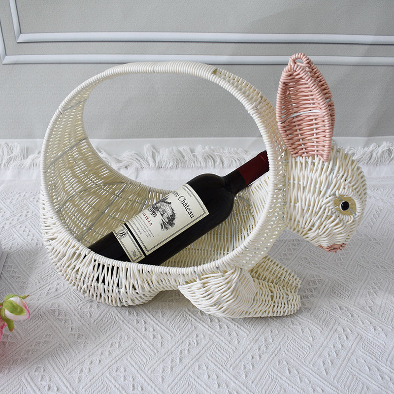 Artistic Rabbit-Shaped Woven Storage Basket Kalsten