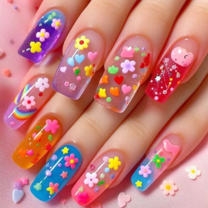 Artistic nail decorations with 3D designs Kalsten