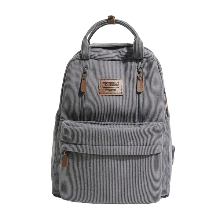Corduroy Textured School Backpack Kalsten