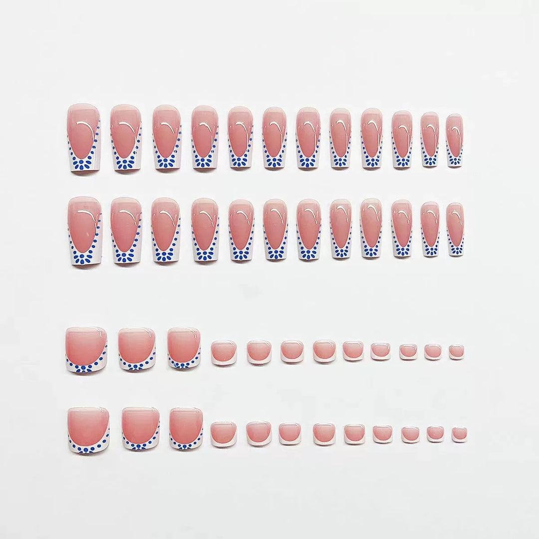 Artistic French Tip Nail Design Kalsten
