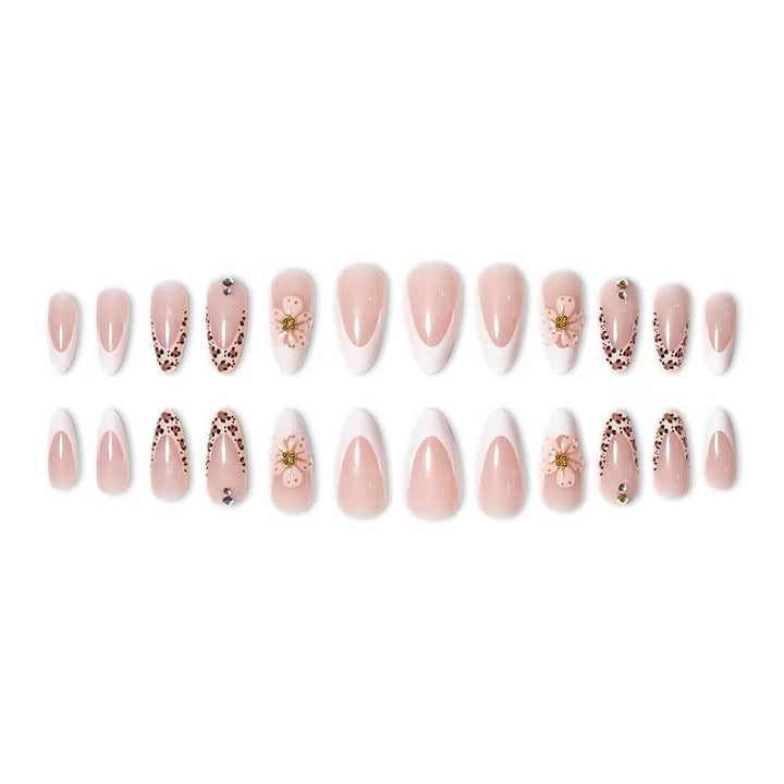 Elegant Floral-Accent Press-On Nails Kalsten