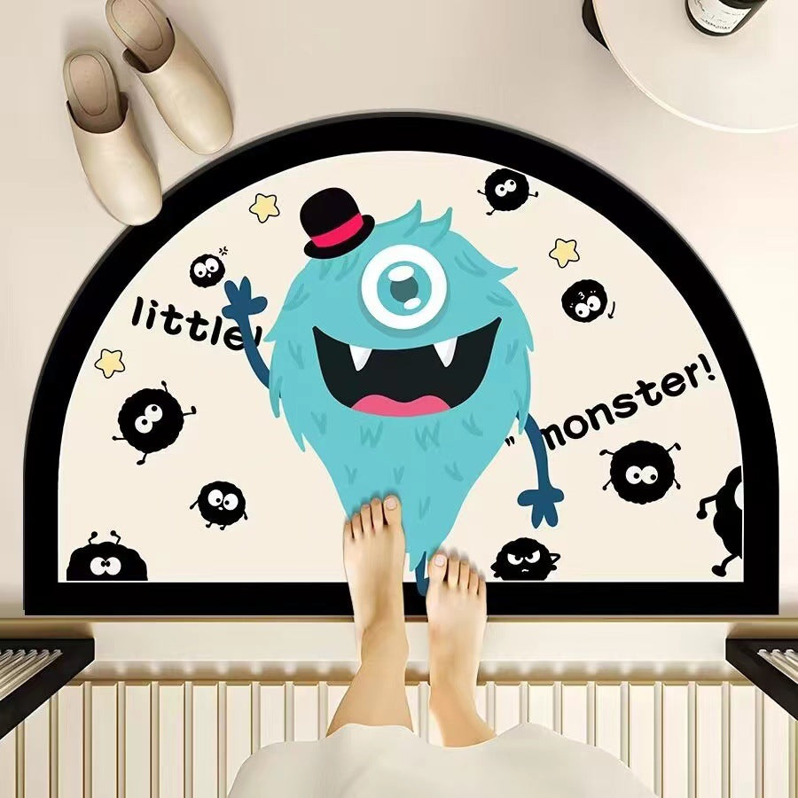 Playful Monster-Themed Bath Mat Kalsten
