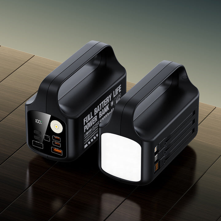 Portable power bank with integrated LED lighting and high capacity Kalsten