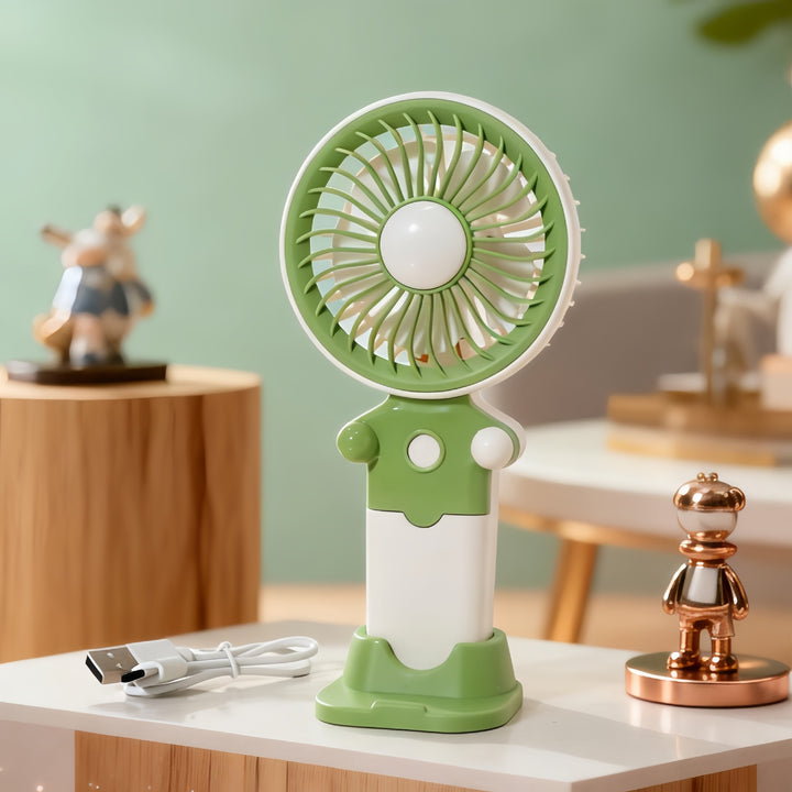 Women's Portable Hand Fan with USB Charging Function and Flexible Tilt Adjustment Kalsten