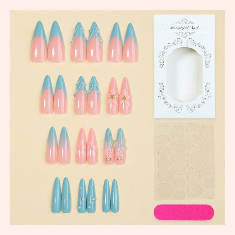 Creative nail art set with blooming accents and elegant designs Kalsten