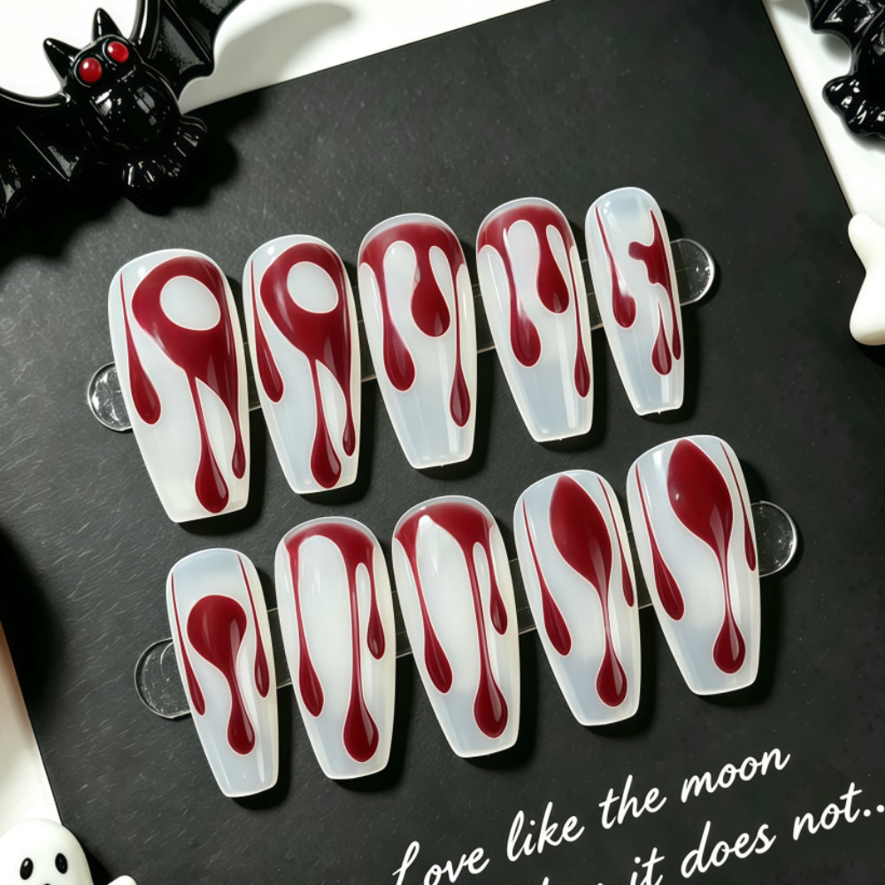 Creative artificial nails with droplet pattern Kalsten