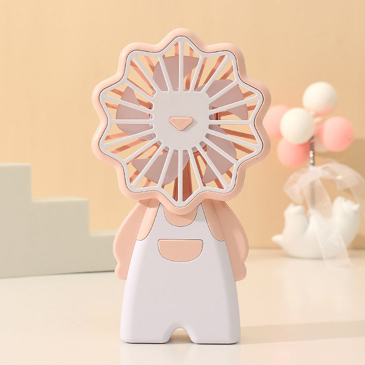 Ladies Portable Hand Fan in Cute Lion Design Kalsten