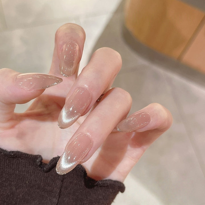 Artificial nails with elegant glitter fringe Kalsten