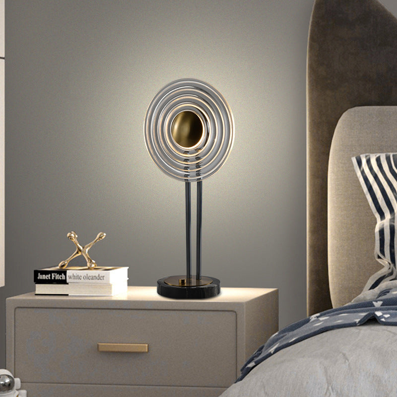 Artistic Table Lamp with Modern Swirling Design