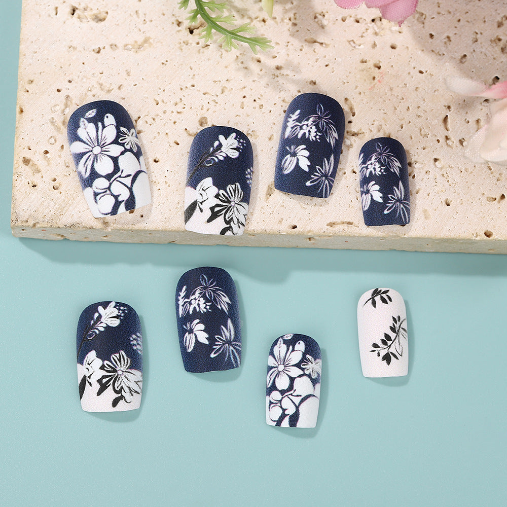 Artificial nails with floral matte design Kalsten