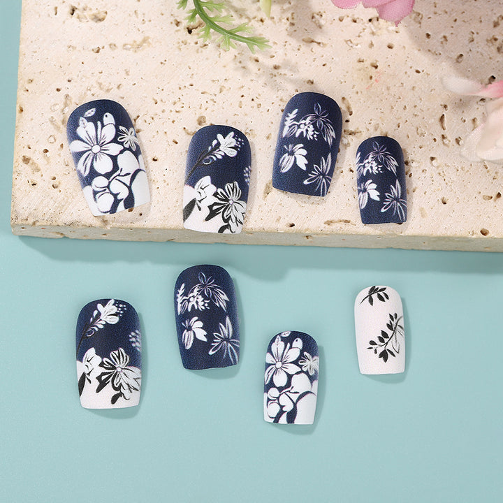 Artificial nails with floral matte design Kalsten