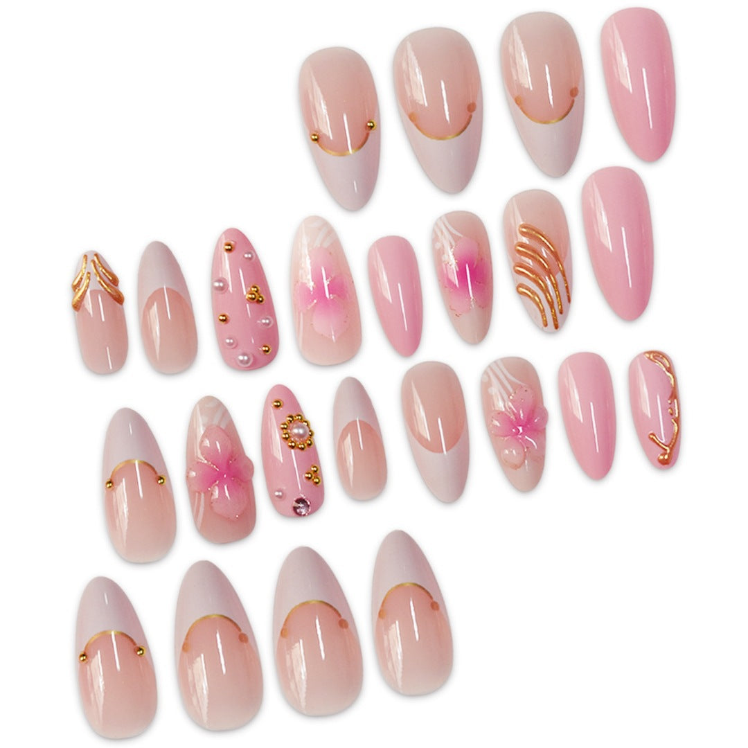 Artistic Floral Stiletto Nail Extensions Kalsten