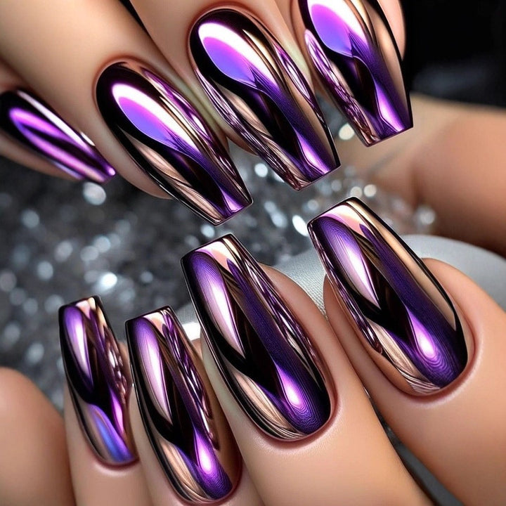 Artifical nails with Faceted Design Kalsten