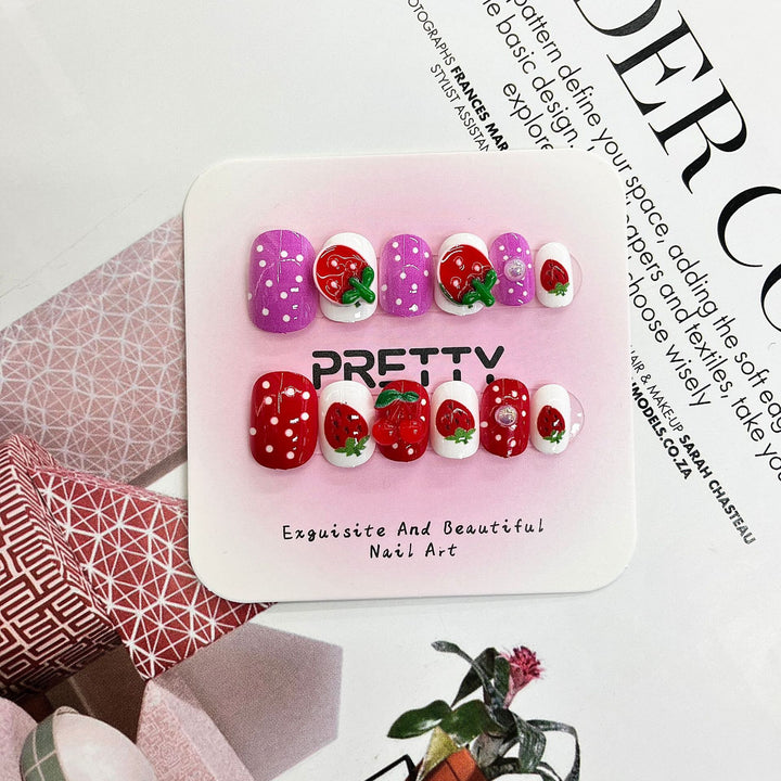 Artistic 3D Decorated Press-On Nail Set Kalsten