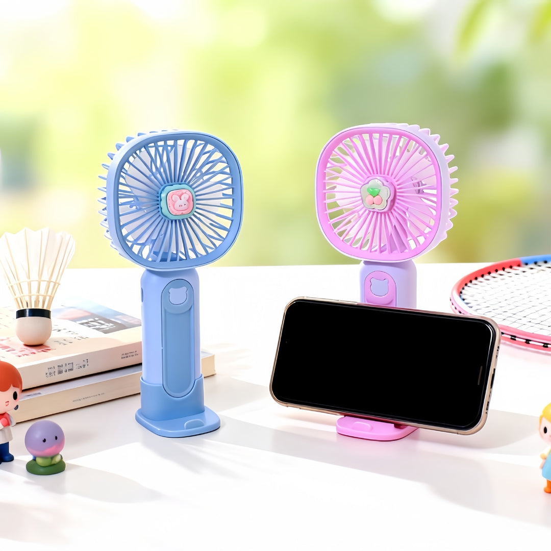 Women's Portable Hand Fan with USB Charging Function and Cute Design Kalsten