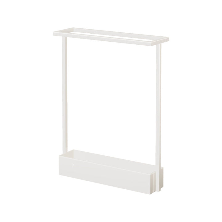Slim Vertical Umbrella and Cane Stand with Integrated Drip Tray and Top Hook Rack