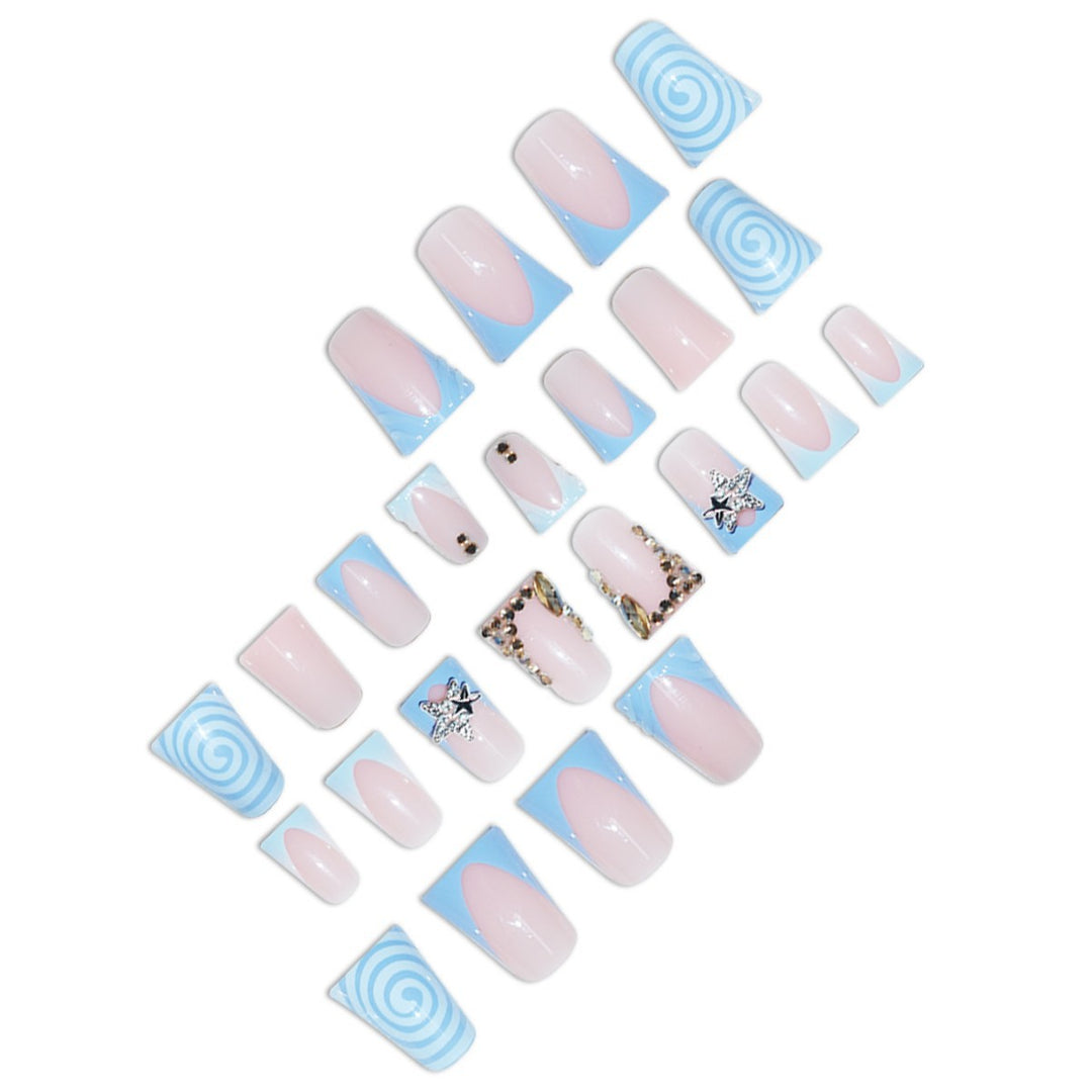 Decorative Star and Swirl Nail Art Extensions Kalsten