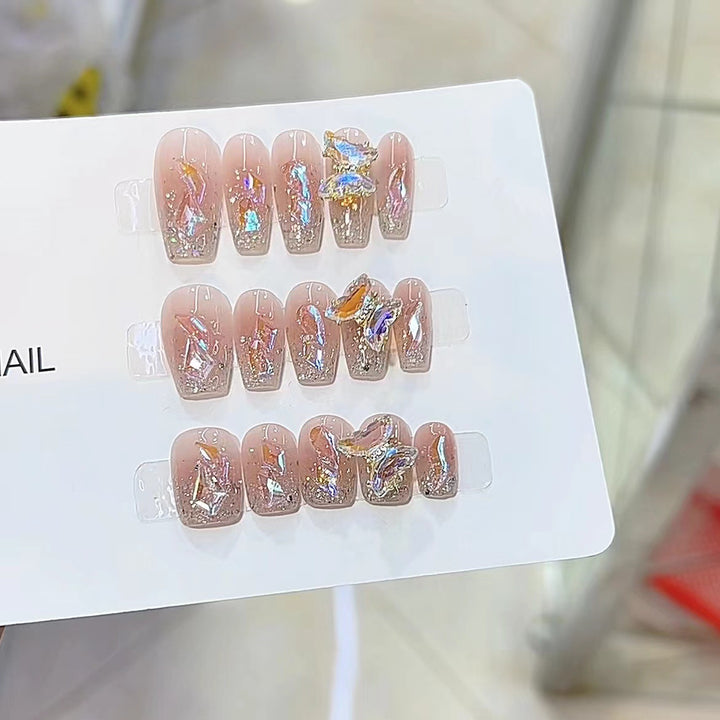 Glittery Acrylic Press-On Nails Kalsten