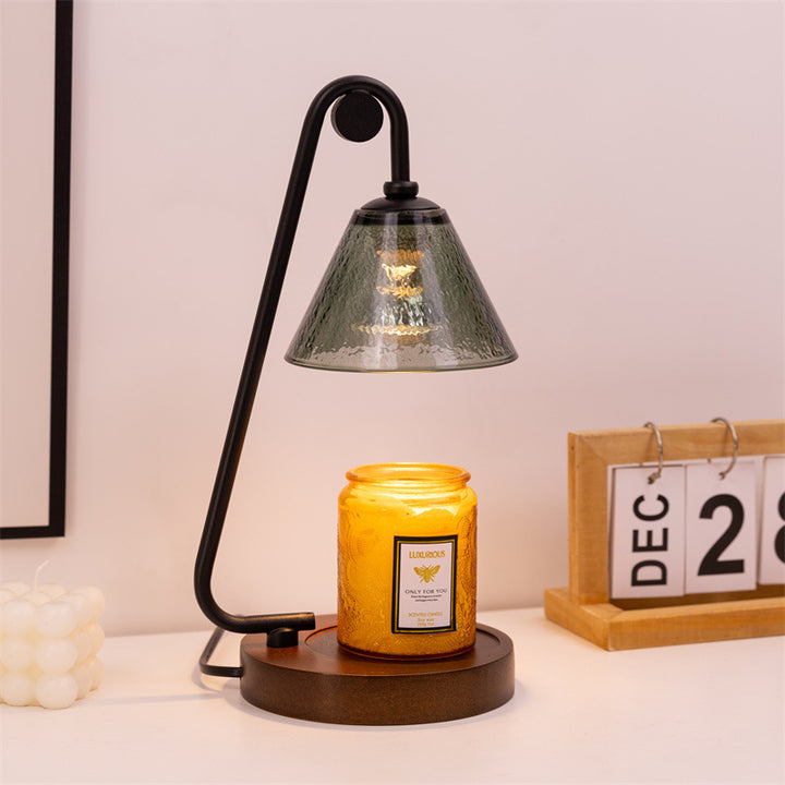 Industrial-Style Glass Table Lamp