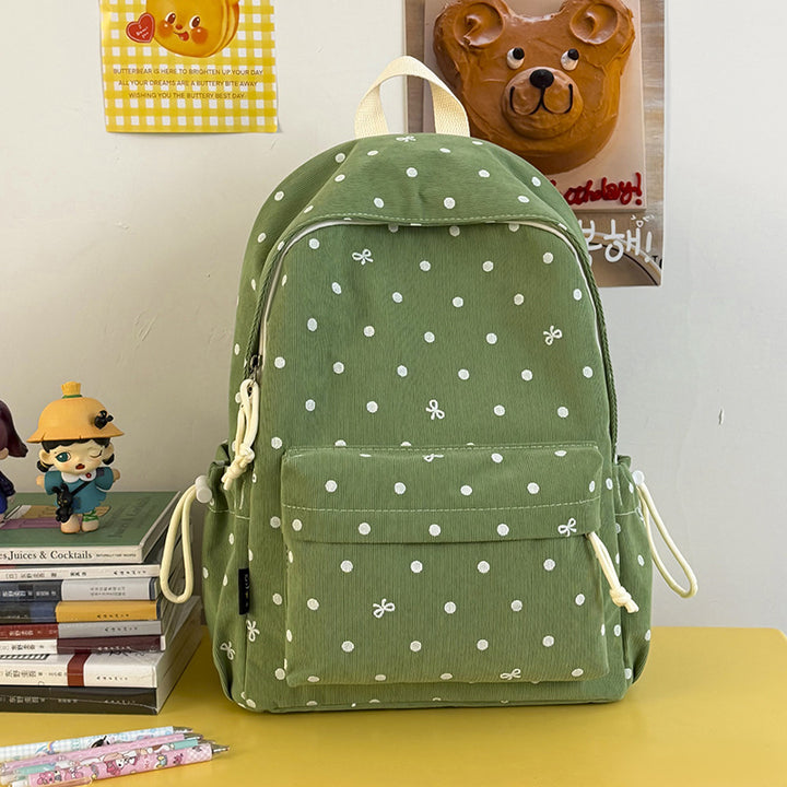 Casual Polka Dot Patterned Backpack Kalsten