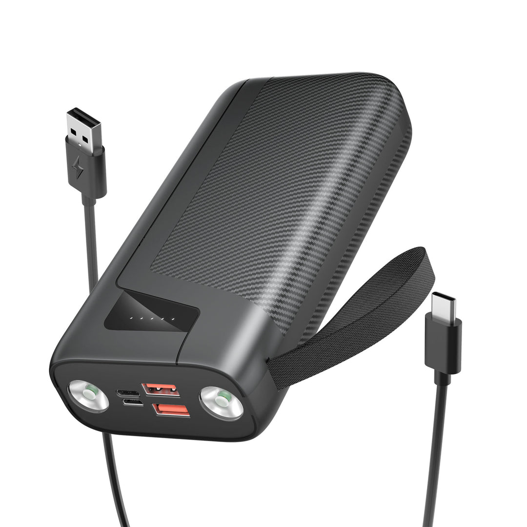 Portable power bank with integrated flashlight and fast charging function Kalsten