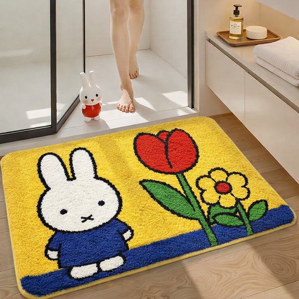 Playful Cartoon-Inspired Bathroom Rug