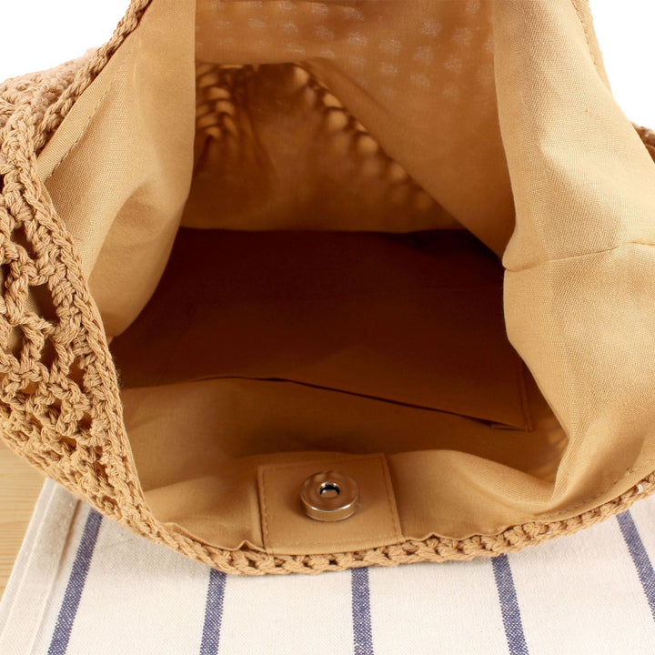 Hand-knotted tote bag made of natural cotton Kalsten