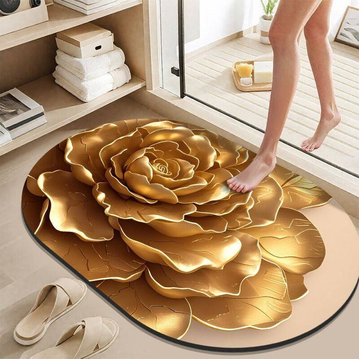 Elegant Lotus Flower Bath Mat Kalsten