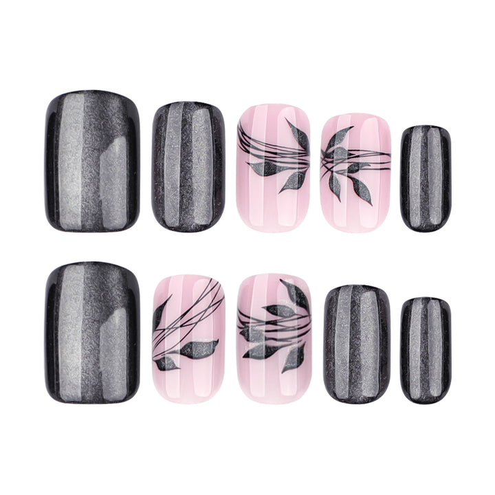 Artistic and elegant nail art with floral pattern Kalsten