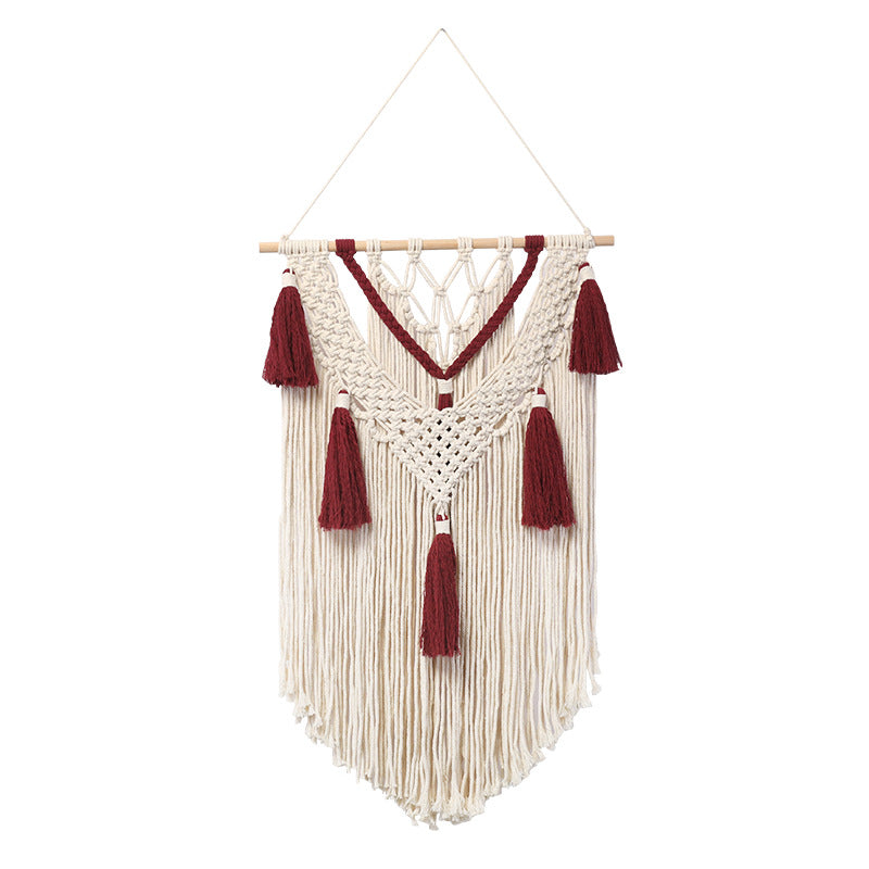 Macramé wall hanging with fringes and tassels Kalsten