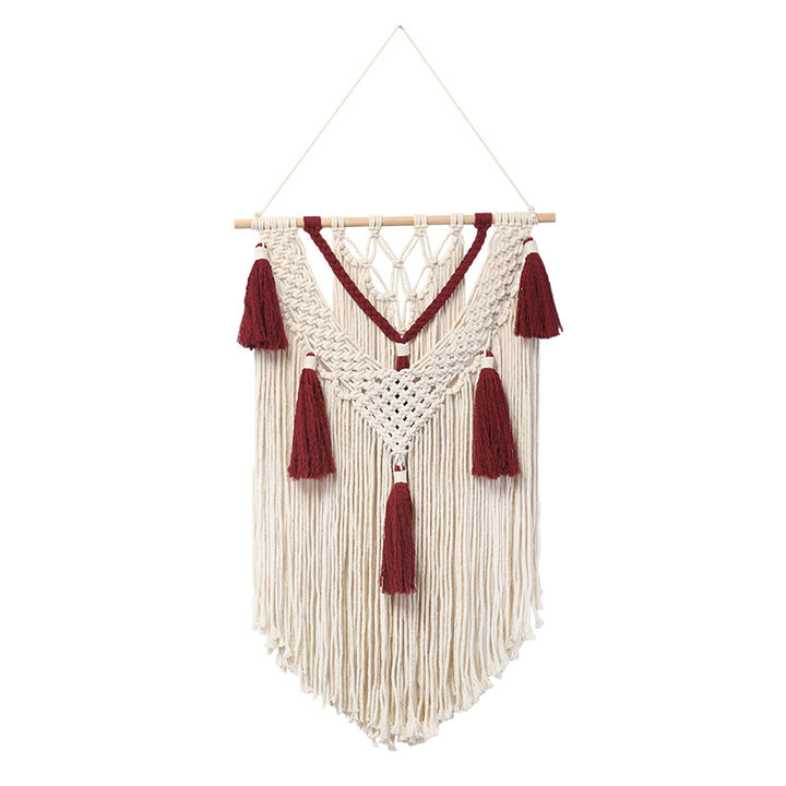Macramé wall hanging with fringes and tassels Kalsten