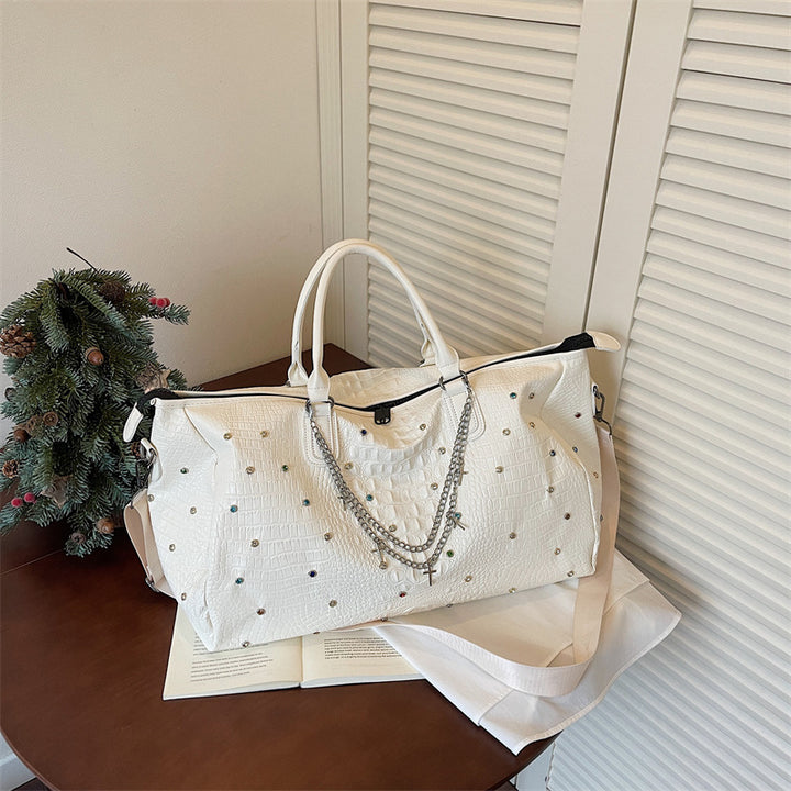 Elegant Textured Travel Duffle Bag Kalsten