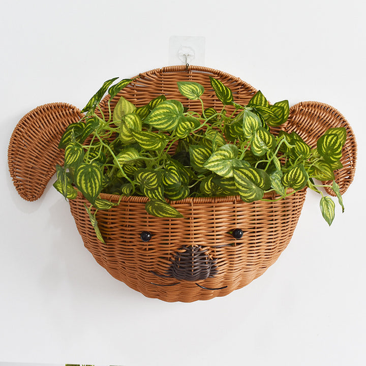 Decorative Dog-Shaped Woven Storage Basket Kalsten