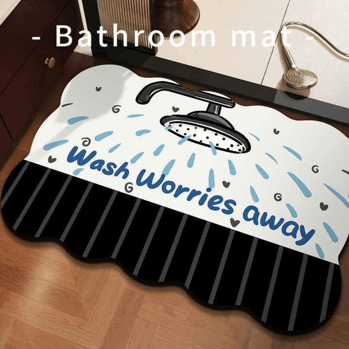 Cute Shower Theme Bath Mat