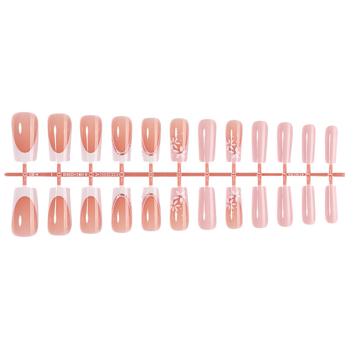Decorative Press-On Nail Art Set with Floral Designs kalsten