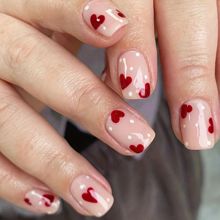 Artistic Heart Embellished Press-On Nails kalsten