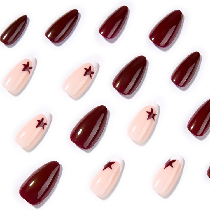 Artful Nail Extensions with Star Design Kalsten