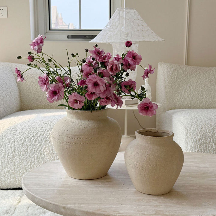Artisan Textured Clay Vase