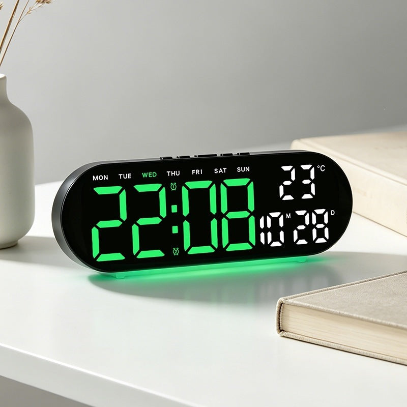 Digital alarm clock with multifunctional LED display and integrated thermometer function Kalsten